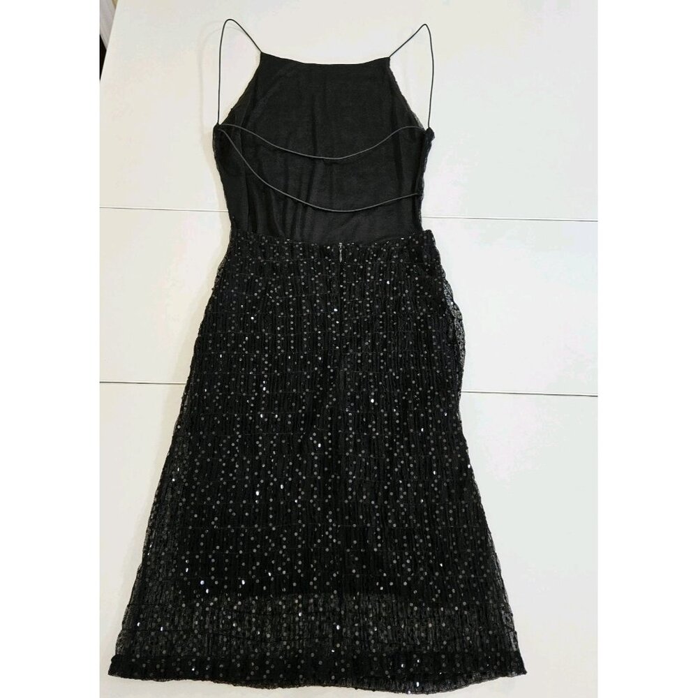 Elegant Black Sequin Mini Dress - Picture 16 of 16